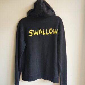 XL McQ Alexander McQueen Goth Black Zip SWALLOW Hoodie - RARE / EUC